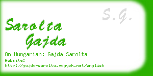 sarolta gajda business card